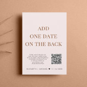 Glücklicherweise immer nach QR-Code rosa Hochzeits Einladung