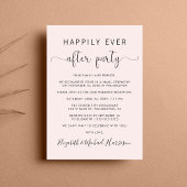 Glücklicherweise immer nach QR-Code rosa Hochzeits Einladung