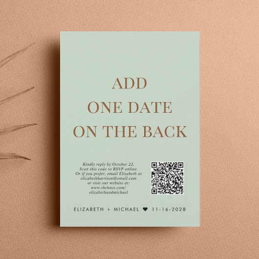 Glücklicherweise immer nach QR Code Sage Hochzeit  Einladung