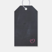 Glücklicherweise immer nach rosa Herzen Hochzeit d Geschenkanhänger (Rückseite)