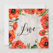 Glücklicherweise immer nach Rot-Pflaumen auf Holz- Einladung (Rückseite)