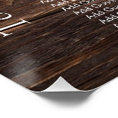 Glücklicherweise immer nach rustikalem Hochzeitsst Poster (Ecke)