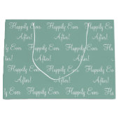 Glücklicherweise immer nach Script Sage Green Wedd Große Geschenktüte (Vorderseite)