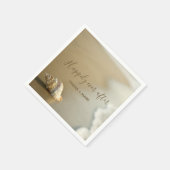 Glücklicherweise immer nach Seashell auf der Hochz Serviette (Ecke)