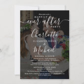 Glücklicherweise immer nach Skript 2 Hochzeit Foto Einladung (Vorderseite)