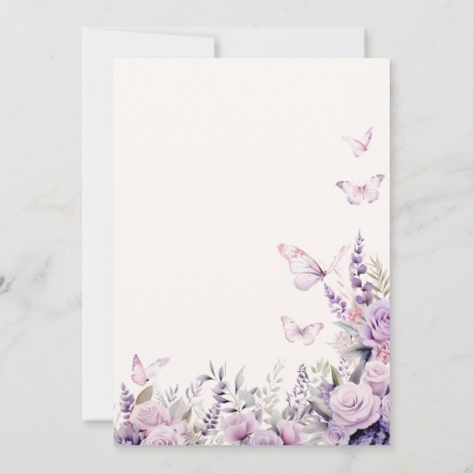 Glücklicherweise immer nach Trivia Butterflies Bri Einladung (Rückseite)