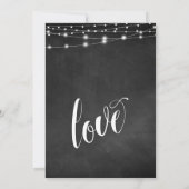 Glücklicherweise immer nach Typografie Chalkboard  Einladung (Rückseite)