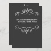 Glücklicherweise immer nach Vintager Chalkboard-Ho Einladung (Vorne/Hinten)