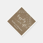 Glücklicherweise immer nach w/Burlap & White Light Serviette (Ecke)