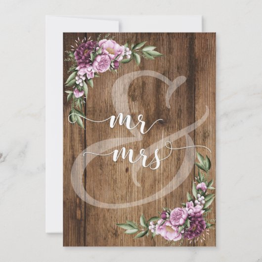 Glücklicherweise immer nur nach dem rustikalen Emp Einladung (Rückseite)