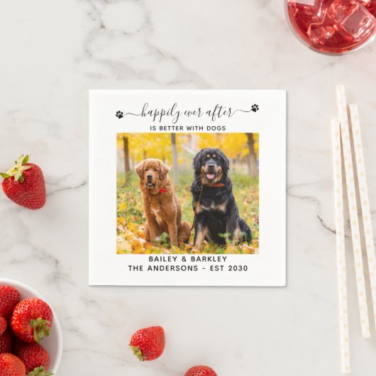 Glücklicherweise immer wieder besser mit Hunden Ha Serviette (Beispiel)