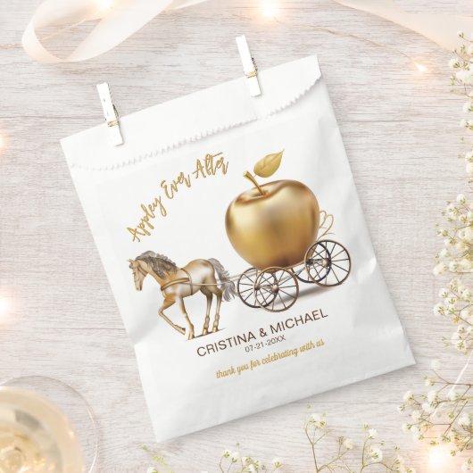 Glücklicherweise je nach Caramel Apple Hochzeit Geschenktütchen (Ausgeschnitten)