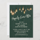 Glücklicherweise je nach dunkelgrünem Holz Edison Einladung (Vorderseite)