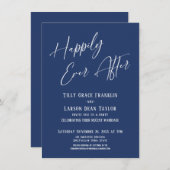 Glücklicherweise je nach einem eleganten Hochzeits Einladung (Vorne/Hinten)