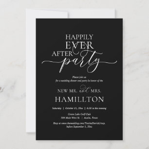 Glücklicherweise je nach Hochzeit Abendessen Party Einladung