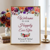 Glücklicherweise je nach Hochzeit rustikaler Burgu Poster