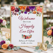 Glücklicherweise je nach Hochzeit rustikaler Burgu Poster