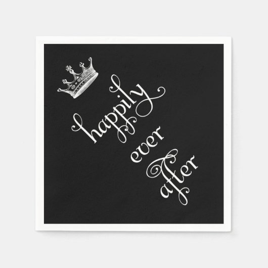 Glücklicherweise je nach Kronenschwarz Napkins Serviette (Vorderseite)