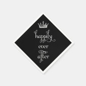 Glücklicherweise je nach Kronenschwarz Napkins Serviette (Ecke)