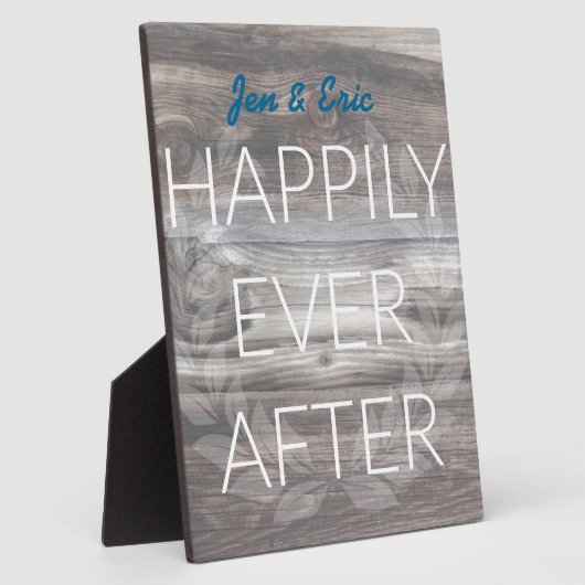 Glücklicherweise je nach rustikalem Holzdesign Fotoplatte (Seite)