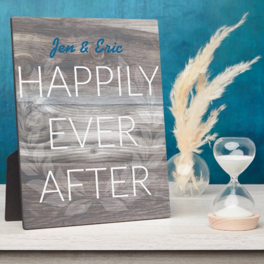 Glücklicherweise je nach rustikalem Holzdesign Fotoplatte (Seite)