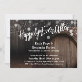 Glücklicherweise je nach rustikalem Holzfass und L Einladung (Vorderseite)