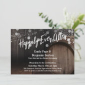 Glücklicherweise je nach rustikalem Holzfass und L Einladung (Stehend Vorderseite)