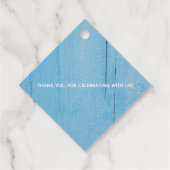 Glücklicherweise je nach rustikaler Hochzeit aus b Geschenkanhänger (Rückseite)