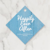 Glücklicherweise je nach rustikaler Hochzeit aus b Geschenkanhänger (Vorderseite)