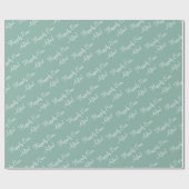 Glücklicherweise je nach Script Green Wedding Geschenkpapier (Flach)