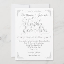 Glücklicherweise je nach Storybook Hochzeit Einlad Einladung