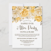 Glücklicherweise jemals nach dem gelben Empfang de Einladung (Vorderseite)