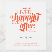 Glücklicherweise jemals nach der Scheidung Frau Or Weinetikett (Einzelnes Label)