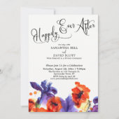 Glücklicherweise jemals nach gestrichenen roten Pa Einladung (Vorderseite)