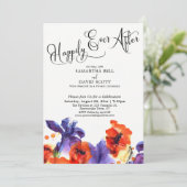 Glücklicherweise jemals nach gestrichenen roten Pa Einladung (Stehend Vorderseite)