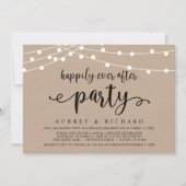 Glücklicherweise jemals nach Hochzeitstag Elopemen Einladung (Vorderseite)