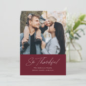 Glücklicherweise Merlot 2 Foto Erntedank Feiertagskarte (Stehend Vorderseite)