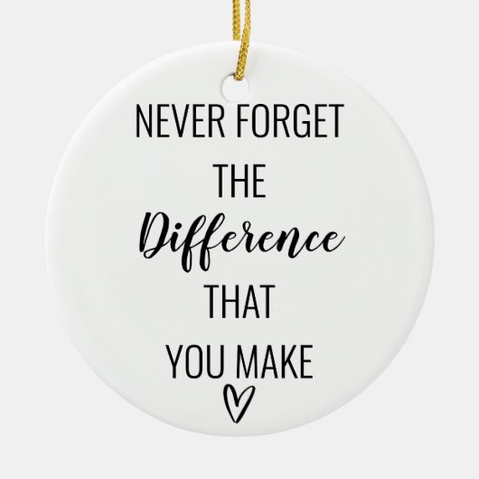 Glücklicherweise vergessen Sie nie den Unterschied Keramik Ornament (Vorne)