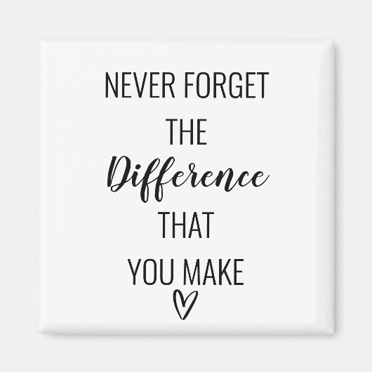 Glücklicherweise vergessen Sie nie den Unterschied Magnet (Vorne)