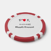 Glücklicherweise Verlobt fügen Sie ein Pärchen Nam Pokerchips (Einzeln)