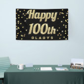 Glückliches 100. GoldBling Banner (Messeveranstaltung)