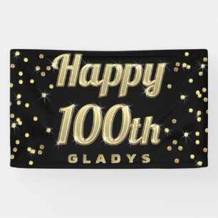 Glückliches 100. GoldBling Banner