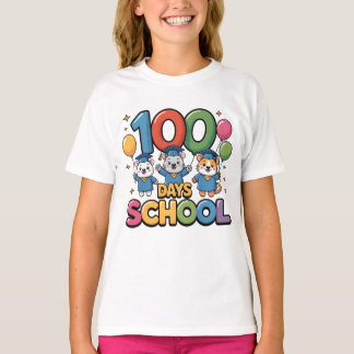Glückliches 100-Tage-Schul-T-Shirt | Cute School C T-Shirt
