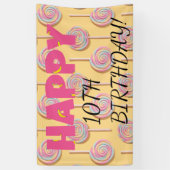 Glückliches 10. Geburtstagsbanner für Kinder! Banner (Vertikal)