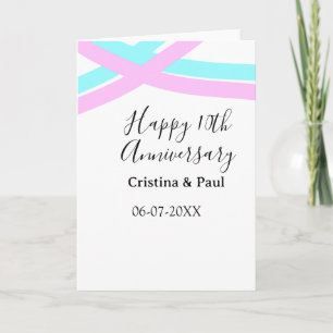 Glückliches 10. Hochzeitsjubiläum einfache minimal Karte