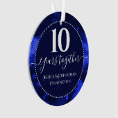 Glückliches 10. Hochzeitstag Ein Foto Ornament (Vorderseite)