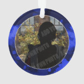 Glückliches 10. Hochzeitstag Ein Foto Ornament (Rückseite)