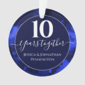Glückliches 10. Hochzeitstag Ein Foto Ornament (Vorderseite)