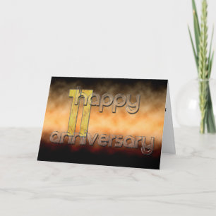 Glückliches 11. Jubiläum (Hochzeitstag) Karte
