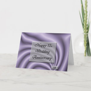Glückliches 12. Hochzeitstag Karte